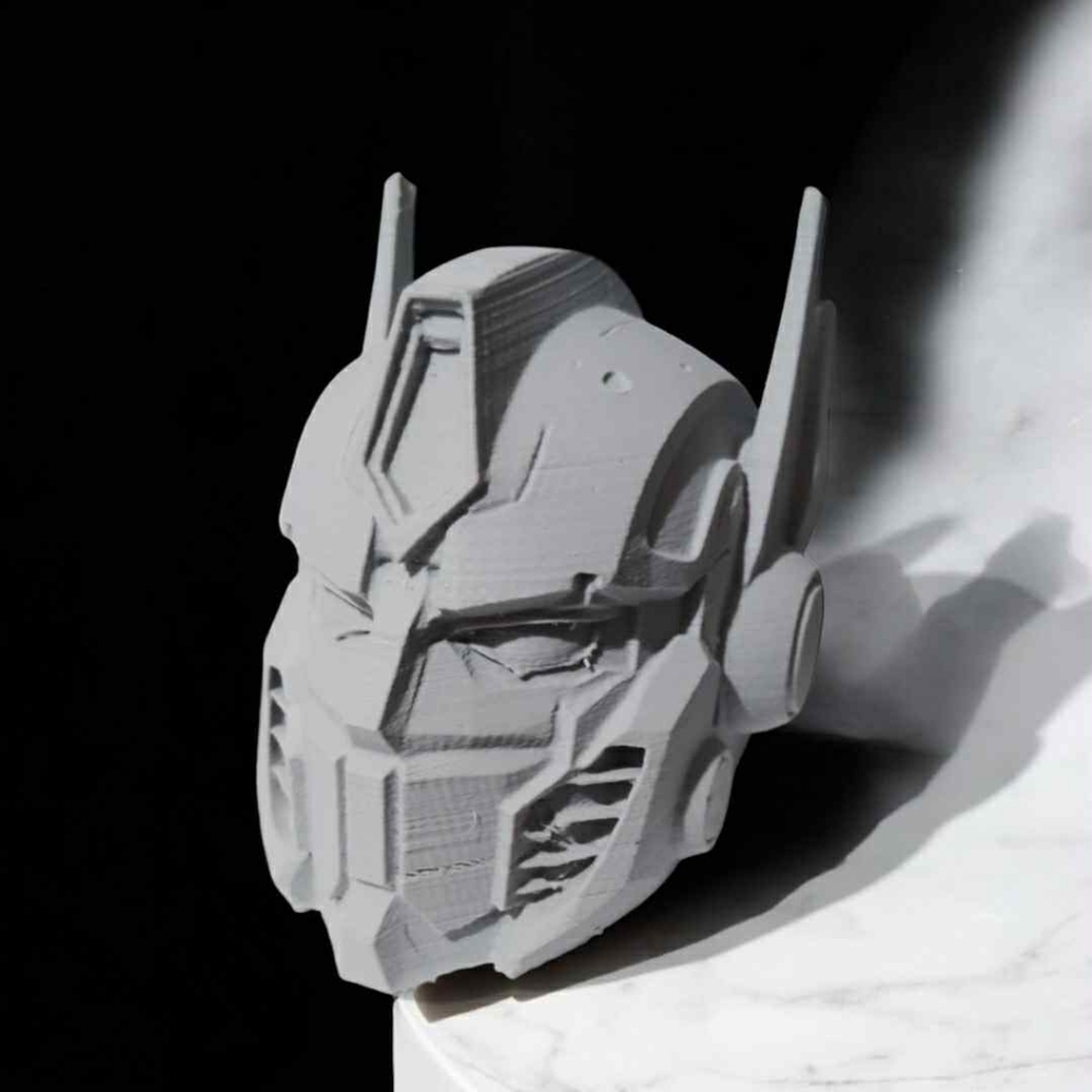 3D Printed Optimus Prime Head Sculpture